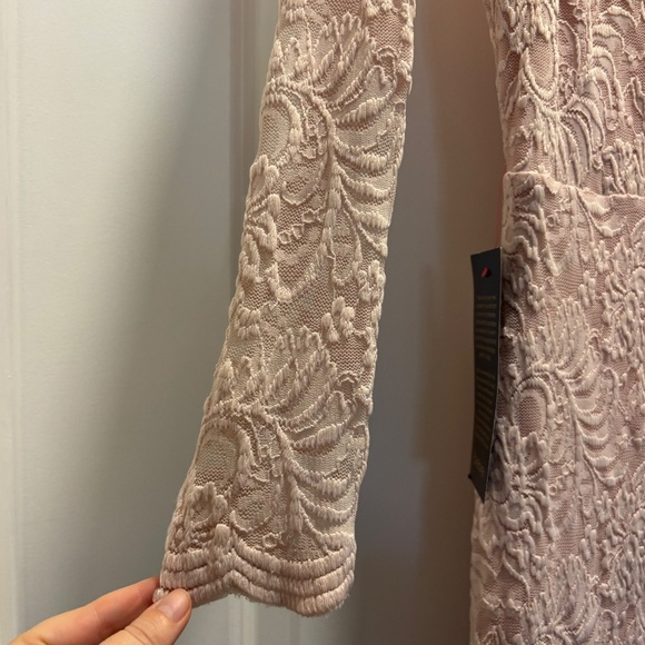 NWT Light Pink Lace Bodycon Mini Dress. - Picture 5 of 11